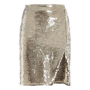 NWT Emporio Armani Gold Sequined Skirt! Size 38, fits like a 4!